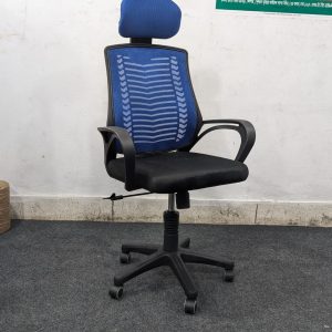 V Mesh Fiber Chair - Blue Colour