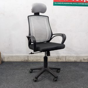 V Mesh Fiber Chair - White Colour