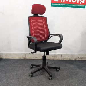V Mesh Fiber Chair - Red Colour